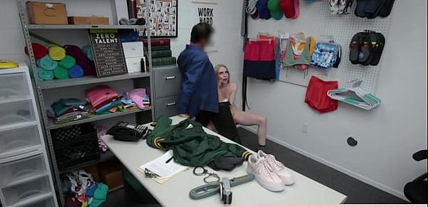 Pale skinned blonde teen beauty punish fucked by a cop
